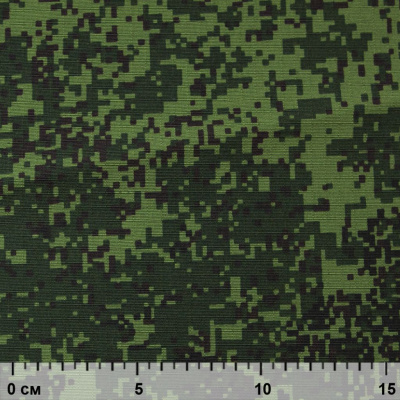 Униформ Рип Стоп 80/20 полиэфир/хлопок, 205 г/м2,  принтованный темно-зеленый, ВО, шир. 150 см - купить в Ханты-Мансийске. Цена 191.15 руб.