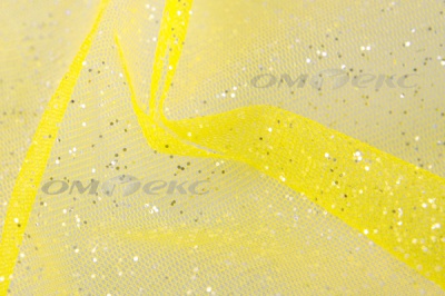Сетка Глиттер, 40 гр/м2, шир.160см, цвет жёлтый - купить в Ханты-Мансийске. Цена 163.01 руб.