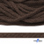 Шнур плетеный d-6 мм, 70% хлопок 30% полиэстер, уп.90+/-1 м, цв.1073-т.коричневый - купить в Ханты-Мансийске. Цена: 594 руб.