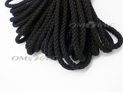 Шнур В-035 4 мм круп.плетение 100 м черный - купить в Ханты-Мансийске. Цена: 156.40 руб.