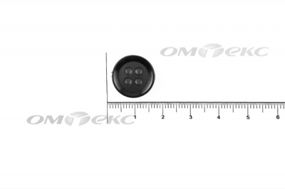 51400/15 мм (4 пр) черные пуговицы - купить в Ханты-Мансийске. Цена: 0.67 руб.