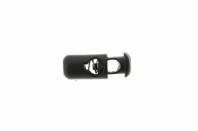 8108 Фиксатор пластиковый "Бочонок", 20х8 мм, цвет чёрный - купить в Ханты-Мансийске. Цена: 1.31 руб.