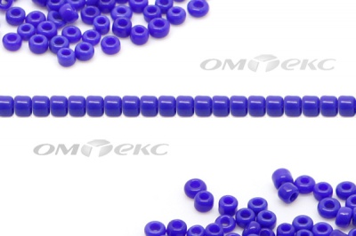 Бисер (ОS) 11/0 ( упак.100 гр) цв.48 - синий - купить в Ханты-Мансийске. Цена: 48 руб.