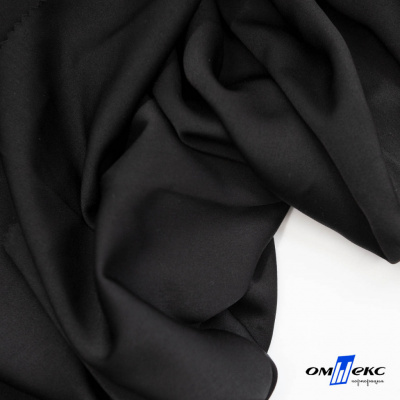 Ткань плательная Габриэль 100% полиэстер,140 (+/-10) гр/м2, шир. 150 см, цв. черный BLACK - купить в Ханты-Мансийске. Цена 248.37 руб.