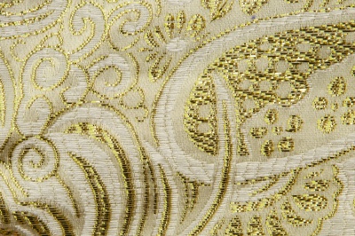 Ткань костюмная жаккард №5, 140 гр/м2, шир.150см, цвет золото - купить в Ханты-Мансийске. Цена 383.29 руб.