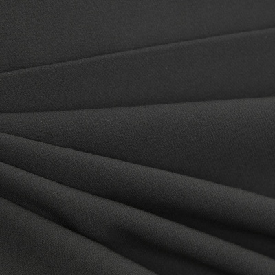 Костюмная ткань "Элис", 220 гр/м2, шир.150 см, цвет чёрный - купить в Ханты-Мансийске. Цена 308 руб.