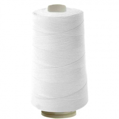 Швейные нитки (армированные) 28S/2, нам. 2 500 м, цвет белый - купить в Ханты-Мансийске. Цена: 148.95 руб.
