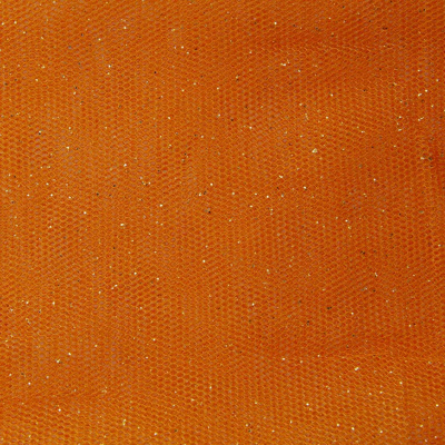 Сетка Глиттер, 24 г/м2, шир.145 см., оранжевый - купить в Ханты-Мансийске. Цена 117.24 руб.
