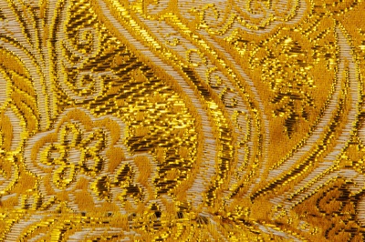 Ткань костюмная жаккард №12, 140 гр/м2, шир.150см, цвет жёлтый - купить в Ханты-Мансийске. Цена 383.29 руб.