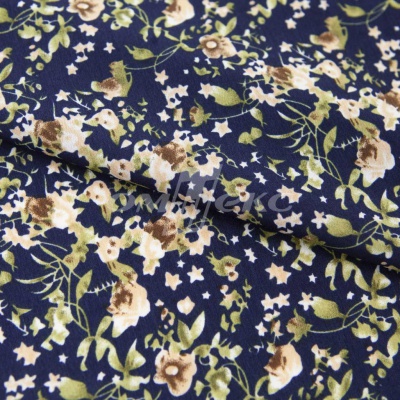 Плательная ткань "Фламенко" 1.1, 80 гр/м2, шир.150 см, принт растительный - купить в Ханты-Мансийске. Цена 241.49 руб.