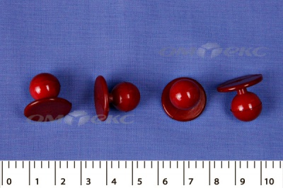 Пуговица поварская "Пукля", 10 мм, цвет красный - купить в Ханты-Мансийске. Цена: 2.28 руб.