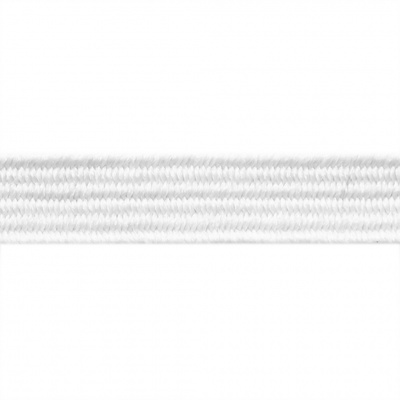 Резиновые нити с текстильным покрытием, шир. 6 мм (182 м/уп), цв.-белый - купить в Ханты-Мансийске. Цена: 705.59 руб.