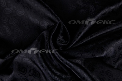 Ткань подкладочная жаккард Р14098, чёрный, 85 г/м2, шир. 150 см, 230T - купить в Ханты-Мансийске. Цена 166.45 руб.