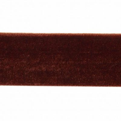Лента бархатная нейлон, шир.25 мм, (упак. 45,7м), цв.120-шоколад - купить в Ханты-Мансийске. Цена: 981.09 руб.