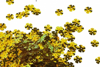 Пайетки "ОмТекс" россыпью,DOUBLE SIDED GOLD,цветок 14 мм/упак.50 гр, цв. 0460-золото - купить в Ханты-Мансийске. Цена: 80.12 руб.