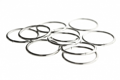 Кольцо металлическое №40 мм, цв.-никель - купить в Ханты-Мансийске. Цена: 4.45 руб.