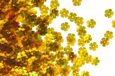 Пайетки "ОмТекс" россыпью,TRANSPARENT GOLD,цветок 9 мм/упак.50+/-2 гр, цв. 1320-оранжевый - купить в Ханты-Мансийске. Цена: 80.12 руб.