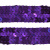Тесьма с пайетками 12, шир. 20 мм/уп. 25+/-1 м, цвет фиолет - купить в Ханты-Мансийске. Цена: 778.19 руб.