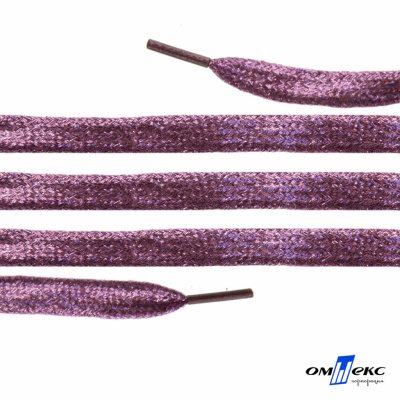 Шнурки #107-01, плоские 130 см, цв.розовый металлик - купить в Ханты-Мансийске. Цена: 35.45 руб.