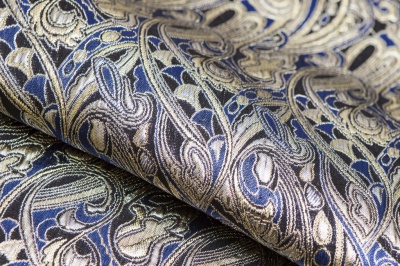 Ткань костюмная жаккард, 135 гр/м2, шир.150см, цвет синий№18 - купить в Ханты-Мансийске. Цена 441.95 руб.