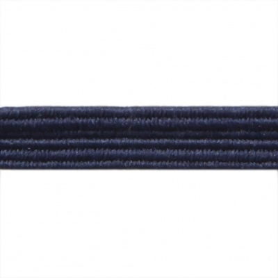 Резиновые нити с текстильным покрытием, шир. 6 мм ( упак.30 м/уп), цв.- 117-т.синий - купить в Ханты-Мансийске. Цена: 152.05 руб.