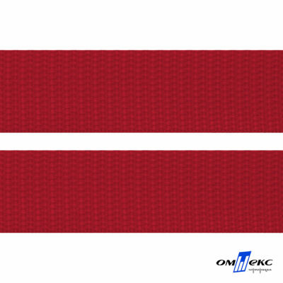 Красный- цв.171-Текстильная лента-стропа 550 гр/м2 ,100% пэ шир.40 мм (боб.50+/-1 м) - купить в Ханты-Мансийске. Цена: 637.68 руб.