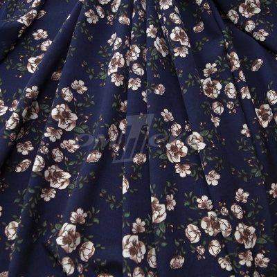 Плательная ткань "Фламенко" 3.2, 80 гр/м2, шир.150 см, принт растительный - купить в Ханты-Мансийске. Цена 239.03 руб.