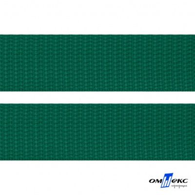 Зелёный- цв.876 -Текстильная лента-стропа 550 гр/м2 ,100% пэ шир.20 мм (боб.50+/-1 м) - купить в Ханты-Мансийске. Цена: 318.85 руб.