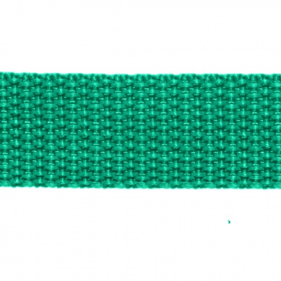Стропа текстильная, шир. 25 мм (в нам. 50+/-1 ярд), цвет яр.зелёный - купить в Ханты-Мансийске. Цена: 397.52 руб.