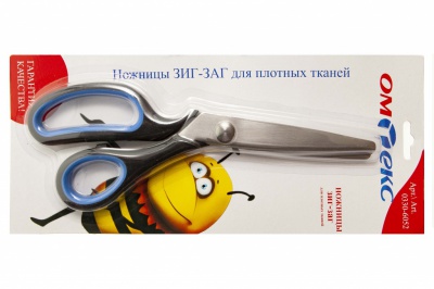 Ножницы арт.0330-6052 "ЗИГ-ЗАГ" 5 мм, для плотных тканей , 9"/ 229 мм - купить в Ханты-Мансийске. Цена: 733.08 руб.