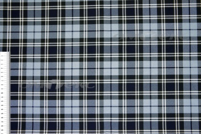Ткань костюмная клетка Т7274 2004, 220 гр/м2, шир.150см, цвет т.синий/гол/бел - купить в Ханты-Мансийске. Цена 