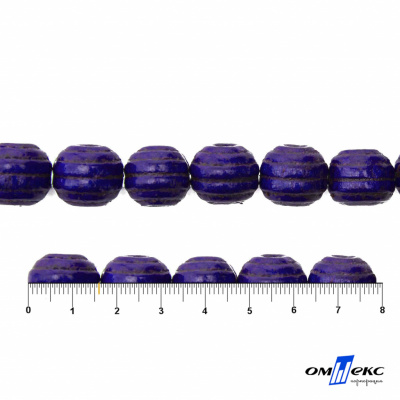 0309-Бусины деревянные "ОмТекс", 16 мм, упак.50+/-3шт, цв.018-фиолет - купить в Ханты-Мансийске. Цена: 62.22 руб.