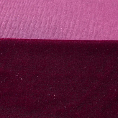 Бархат стрейч №2, 240 гр/м2, шир.160 см, (2,6 м/кг), цвет бордо - купить в Ханты-Мансийске. Цена 740.88 руб.