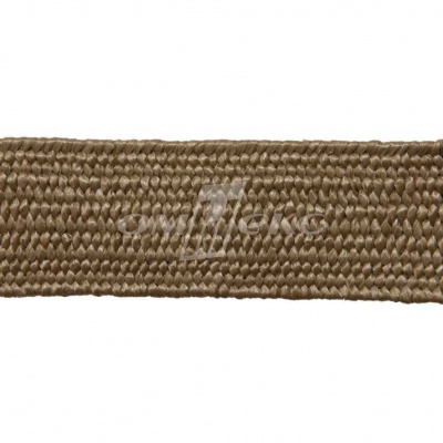 Тесьма отделочная полипропиленовая плетеная эластичная #2, шир. 40мм, цв.- соломенный - купить в Ханты-Мансийске. Цена: 50.99 руб.