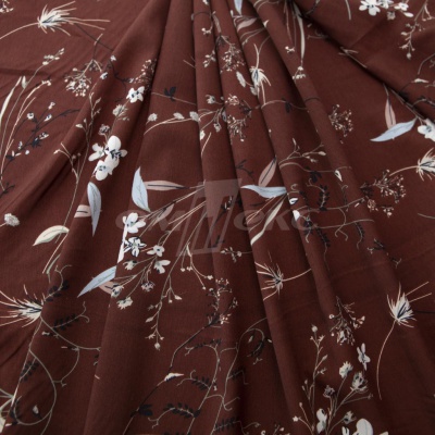 Плательная ткань "Фламенко" 2.2, 80 гр/м2, шир.150 см, принт растительный - купить в Ханты-Мансийске. Цена 239.03 руб.