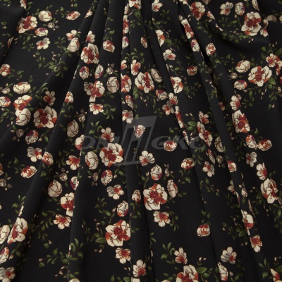 Плательная ткань "Фламенко" 3.1, 80 гр/м2, шир.150 см, принт растительный - купить в Ханты-Мансийске. Цена 239.03 руб.