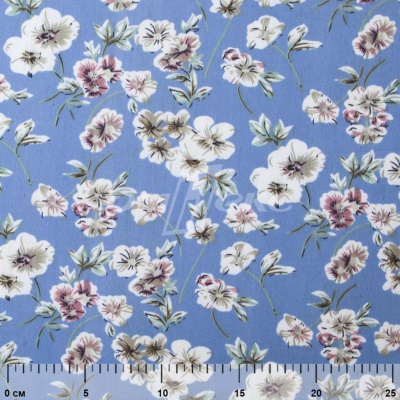 Плательная ткань "Фламенко" 12.1, 80 гр/м2, шир.150 см, принт растительный - купить в Ханты-Мансийске. Цена 241.49 руб.