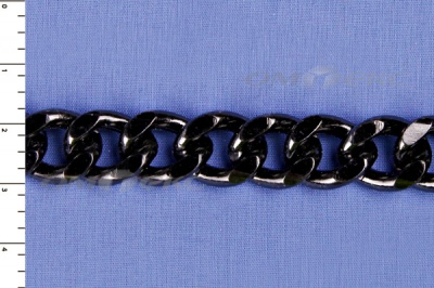 Цепь металл декоративная №9 (13,5*16,5) черная (10+/-1 м)  - купить в Ханты-Мансийске. Цена: 808.92 руб.