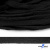 Шнур плетеный d-8 мм плоский, 70% хлопок 30% полиэстер, уп.85+/-1 м, цв.- чёрный - купить в Ханты-Мансийске. Цена: 735 руб.