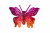 Бабочка декоративная пластиковая #10 - купить в Ханты-Мансийске. Цена: 7.09 руб.