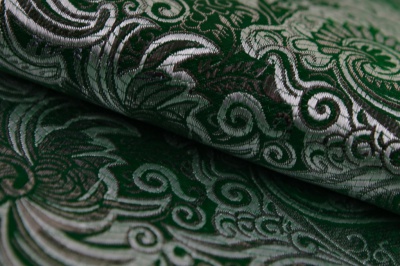 Ткань костюмная жаккард, 135 гр/м2, шир.150см, цвет зелёный№4 - купить в Ханты-Мансийске. Цена 441.94 руб.