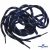 Шнурки #107-19, круглые 130 см, двухцветные цв.тём.синий/белый - купить в Ханты-Мансийске. Цена: 22.14 руб.