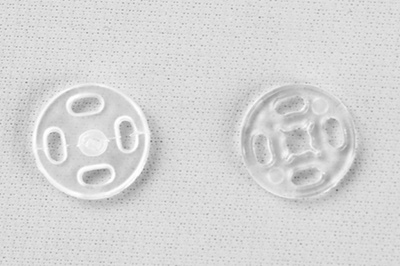 Кнопки пришивные пластиковые 11,5 мм, блистер 24шт, цв.-прозрачные - купить в Ханты-Мансийске. Цена: 59.44 руб.