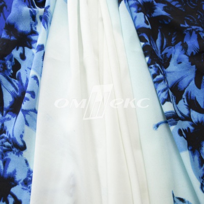 Плательная ткань "Фламенко" 19.1, 80 гр/м2, шир.150 см, принт растительный - купить в Ханты-Мансийске. Цена 241.49 руб.
