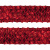 Тесьма с пайетками 3, шир. 35 мм/уп. 25+/-1 м, цвет красный - купить в Ханты-Мансийске. Цена: 1 308.30 руб.